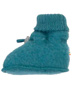 Joha ullfleece babytøfler 100% soft merino Turquoise