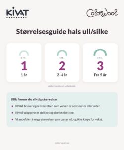 Kivat størrelsesguide hals ull/silke