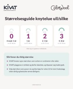 Kivat størrelsesguiden knytelue ull/silke